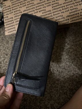 Source Unknown Black Zip Card Holder Key Case